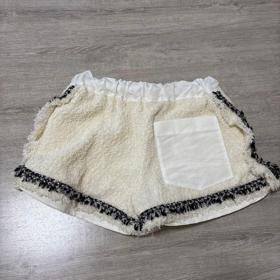 sacai フリースショートパンツ ホワイト