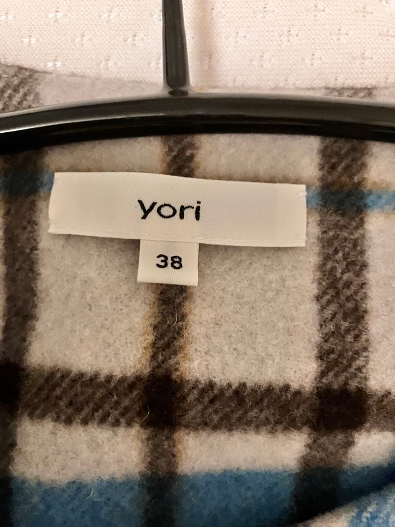 美品！yori チェックコート38