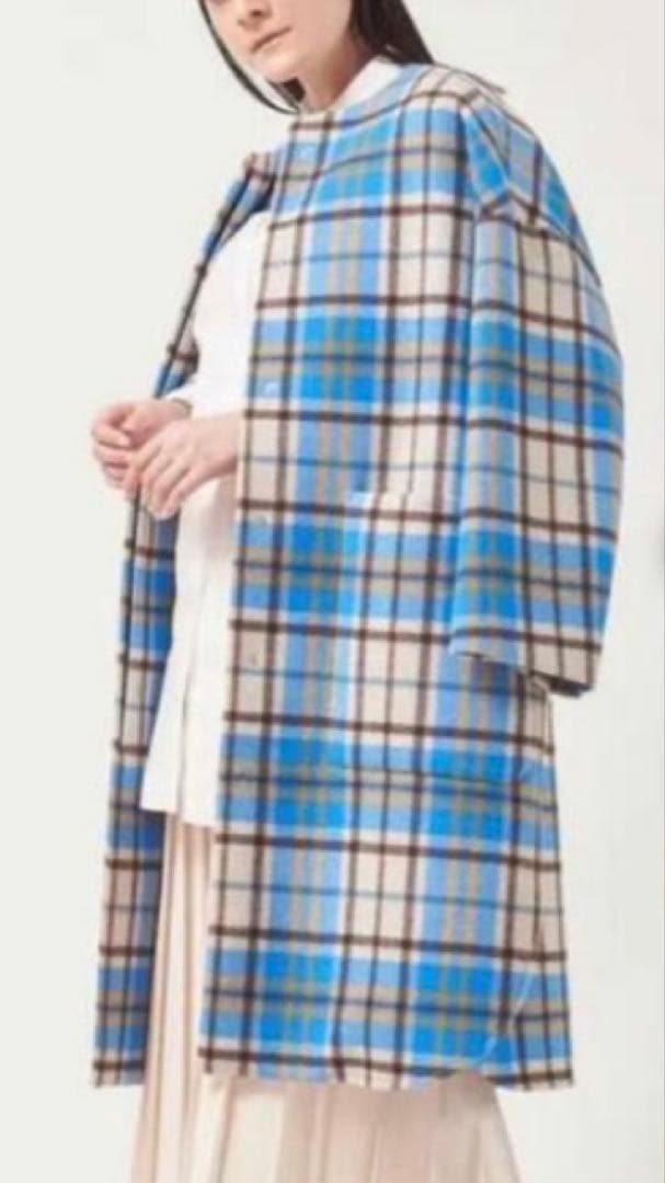 美品！yori チェックコート38