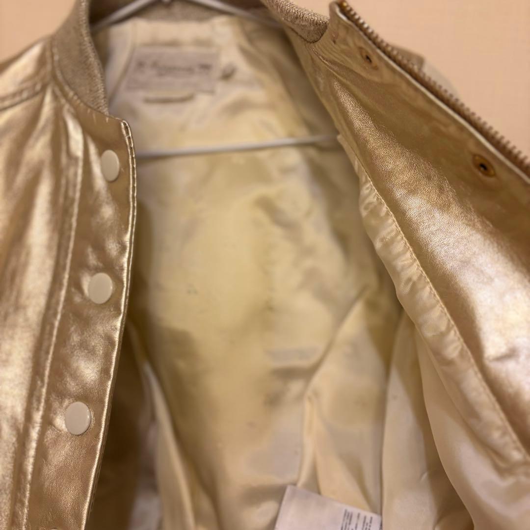 Bonpoint ボンポワン　ゴールド レザージャケット