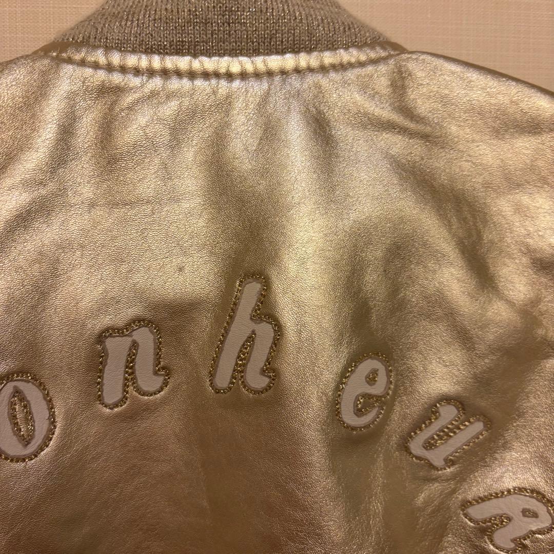 Bonpoint ボンポワン　ゴールド レザージャケット