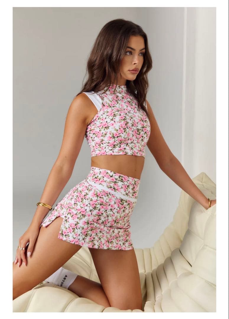 花柄 ミニスカート（インパンツ付き）