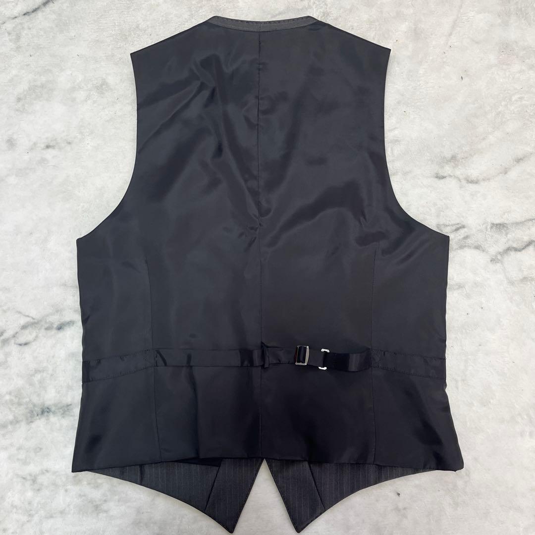 バーバリーブラックレーベル　スリーピース　シャードストライプ　Mサイズ　グレー系