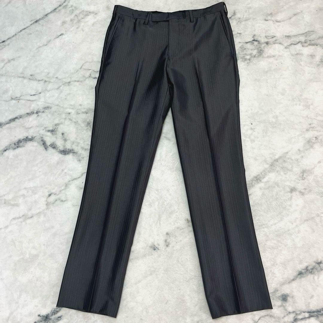 バーバリーブラックレーベル　スリーピース　シャードストライプ　Mサイズ　グレー系