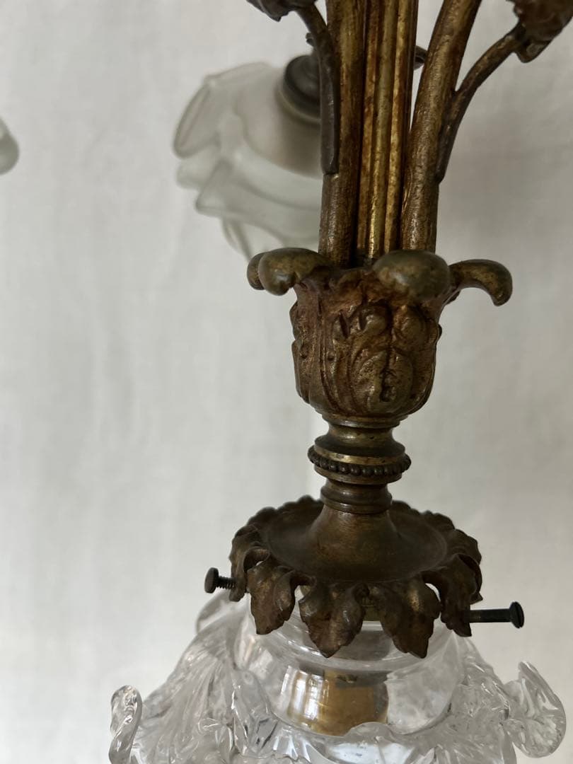 フランスアンティーク ローズリボンランプ