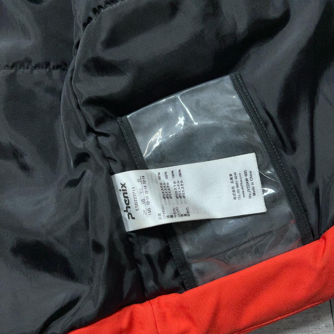 近年モデル Phenix フェニックス スキーウェア 赤×黒 150cm 袖ロゴ