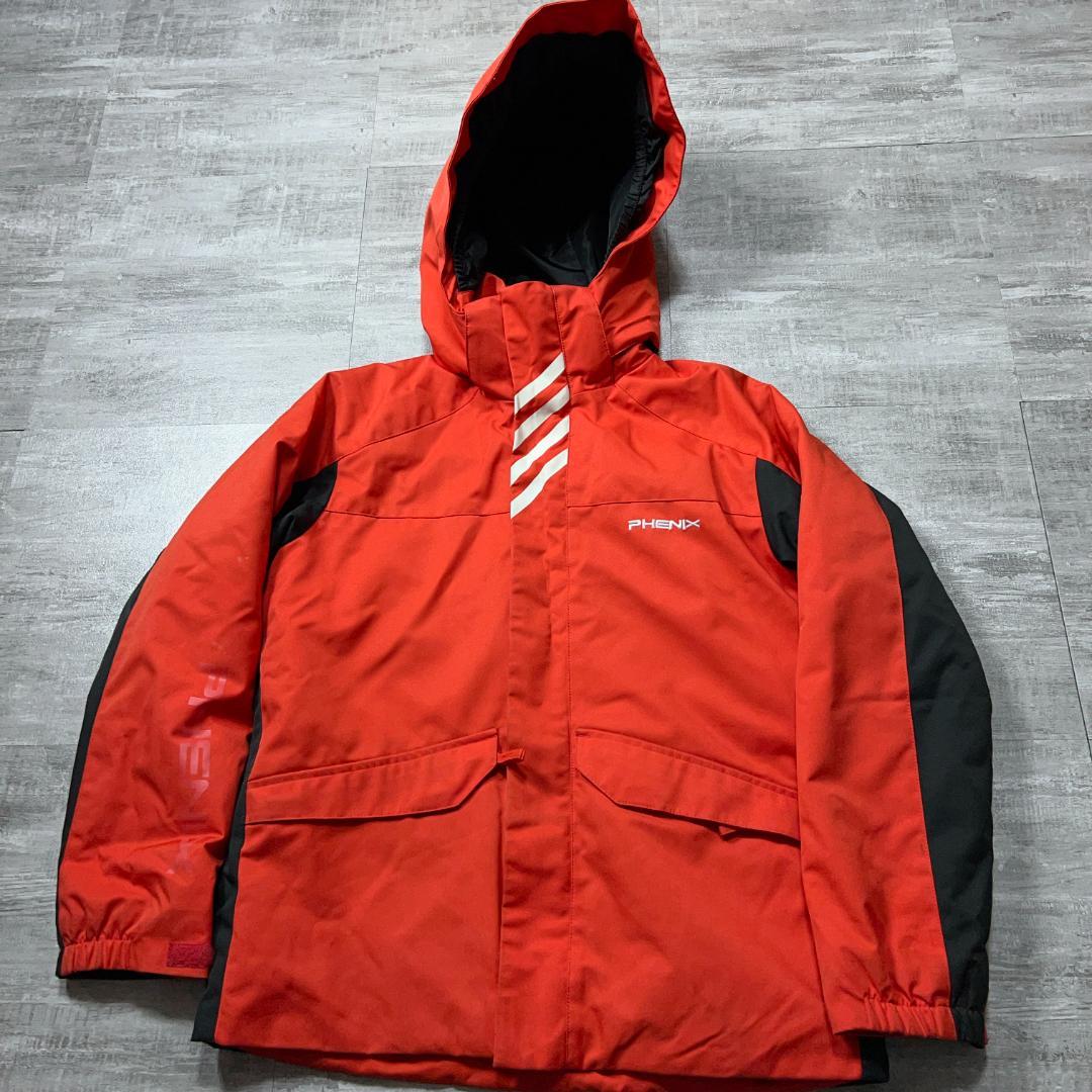 近年モデル Phenix フェニックス スキーウェア 赤×黒 150cm 袖ロゴ