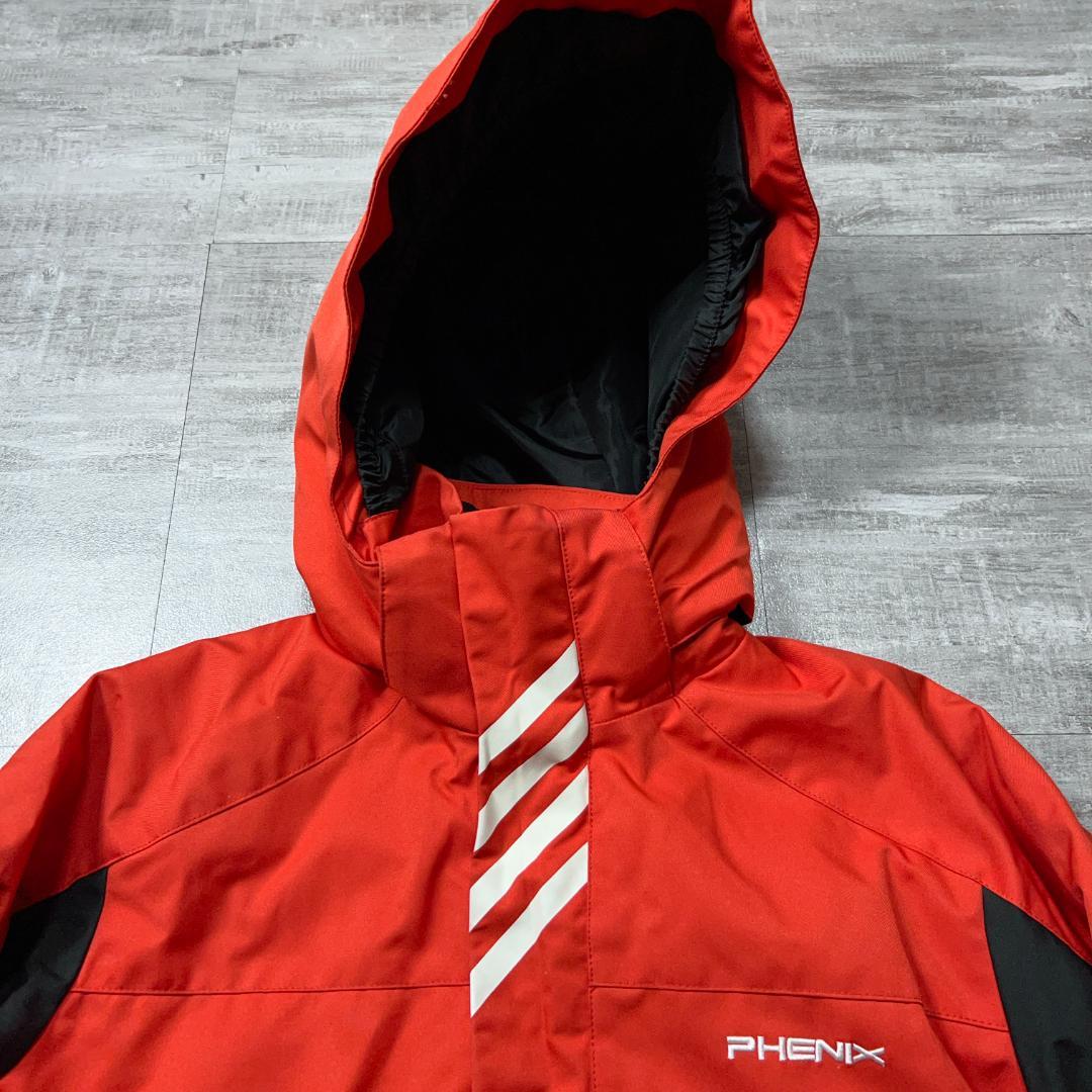 近年モデル Phenix フェニックス スキーウェア 赤×黒 150cm 袖ロゴ