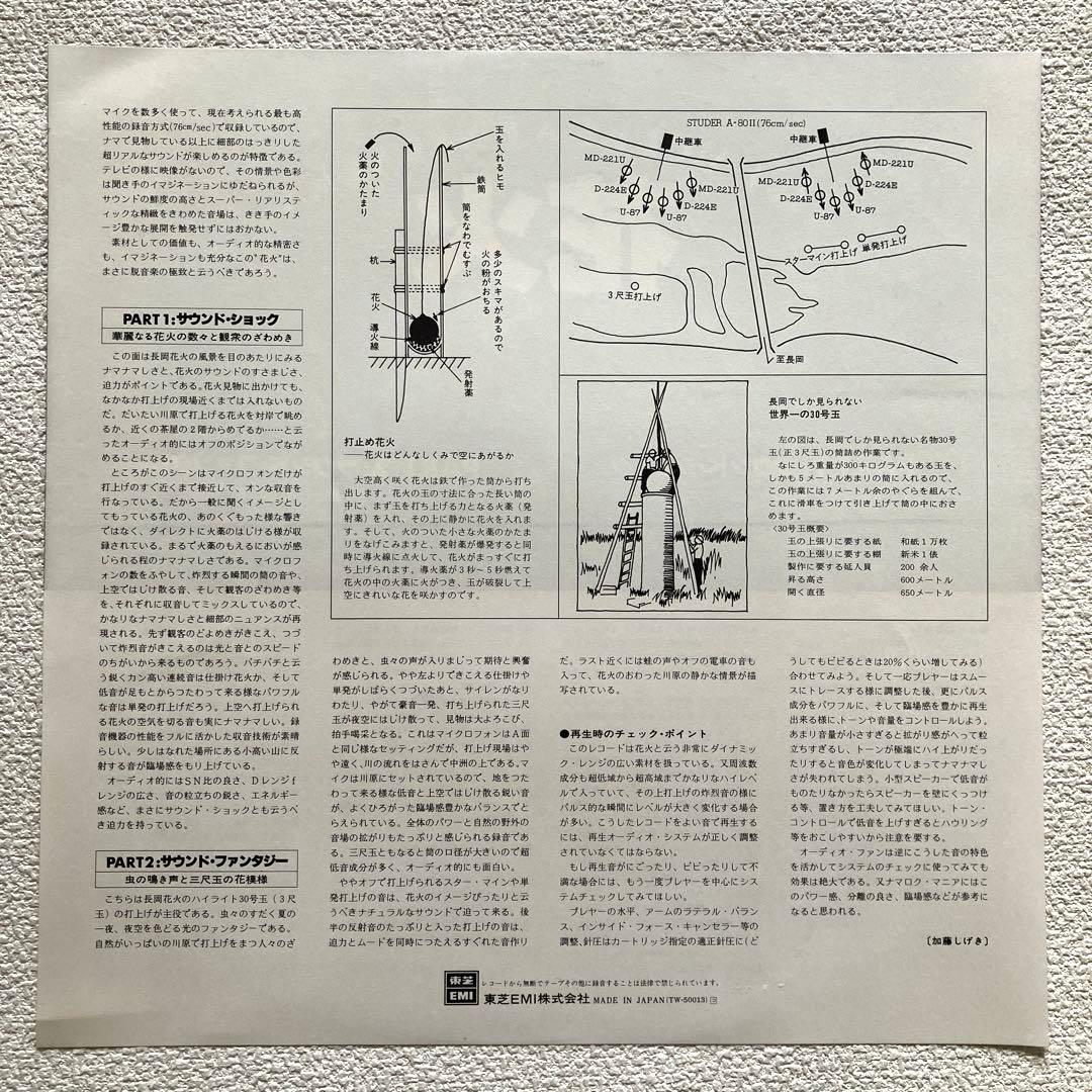 花火　長岡花火大会の音源　LPレコード　帯付き