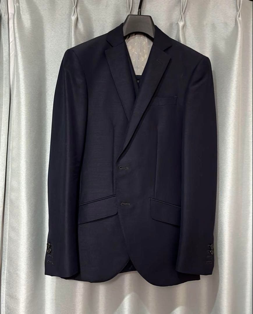 美品 英国製テーラーロッジ　3ピーススーツ　ウール&モヘヤ　光沢&高級感