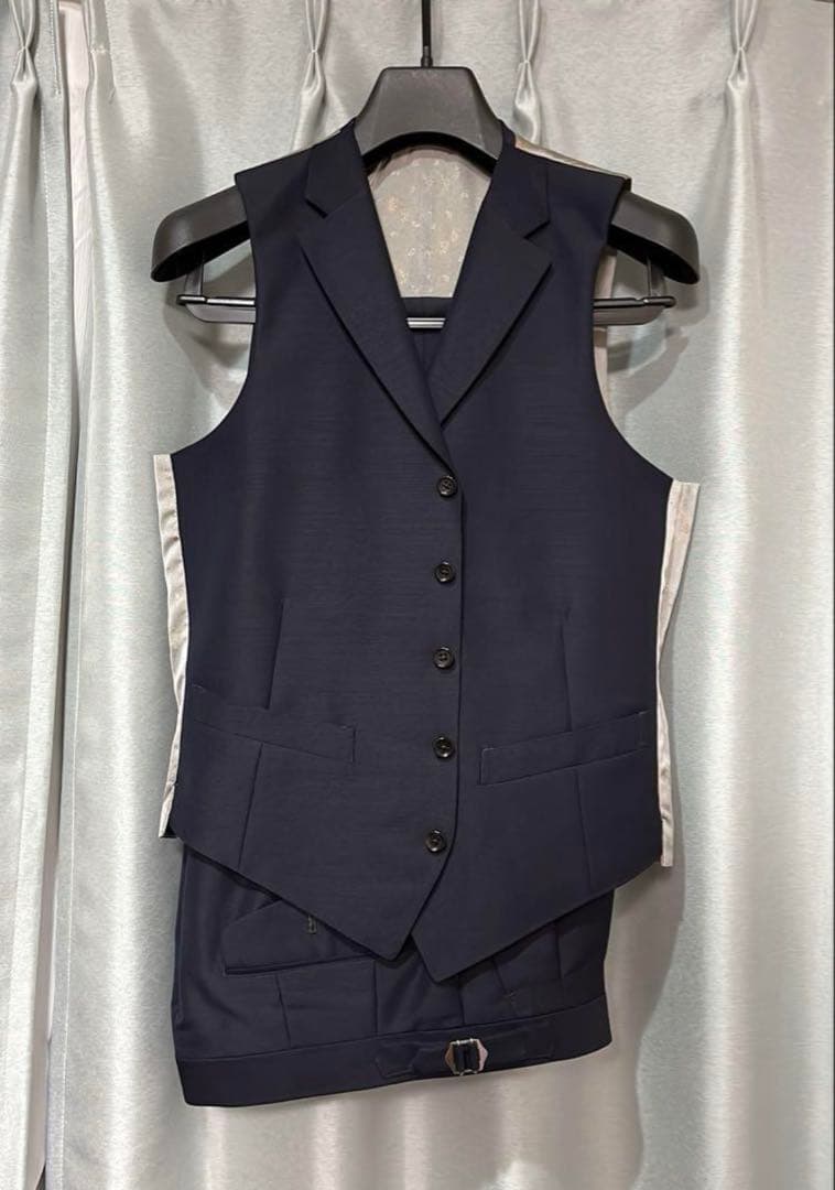 美品 英国製テーラーロッジ　3ピーススーツ　ウール&モヘヤ　光沢&高級感