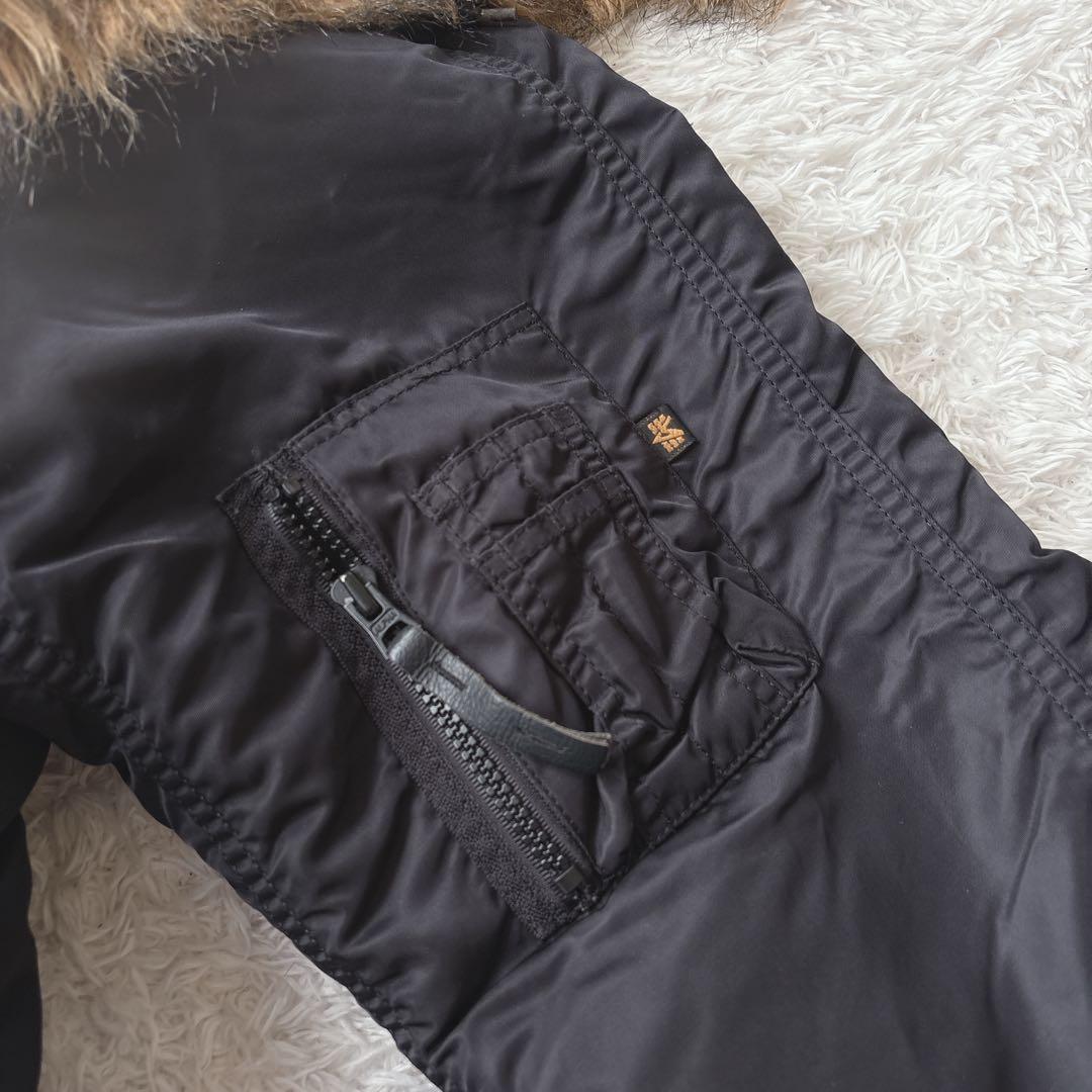 ALPHA INDUSTRIES フライトジャケット N-2B 短丈 ブラック