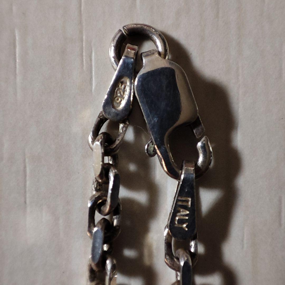 オールドグッチ GUCCI シルバー ロゴペンダント ネックレス