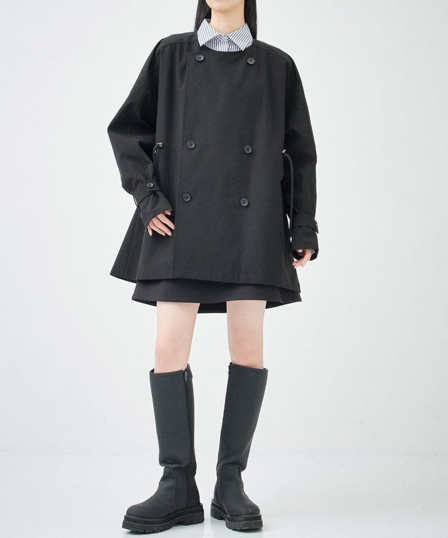 VACHEMENT ヴァシュモン　リサイクルシェルタフタショートトレンチ