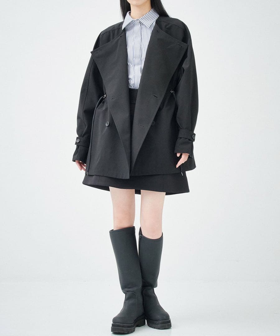 VACHEMENT ヴァシュモン　リサイクルシェルタフタショートトレンチ