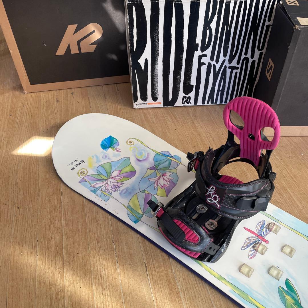 BURTON×K2　シャノンモデルバートン　バインディング付　スノーボードセット