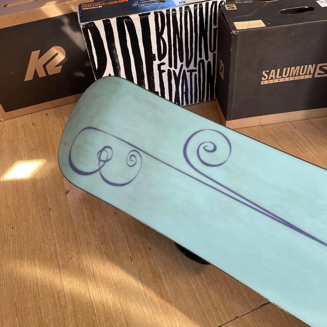 BURTON×K2　シャノンモデルバートン　バインディング付　スノーボードセット