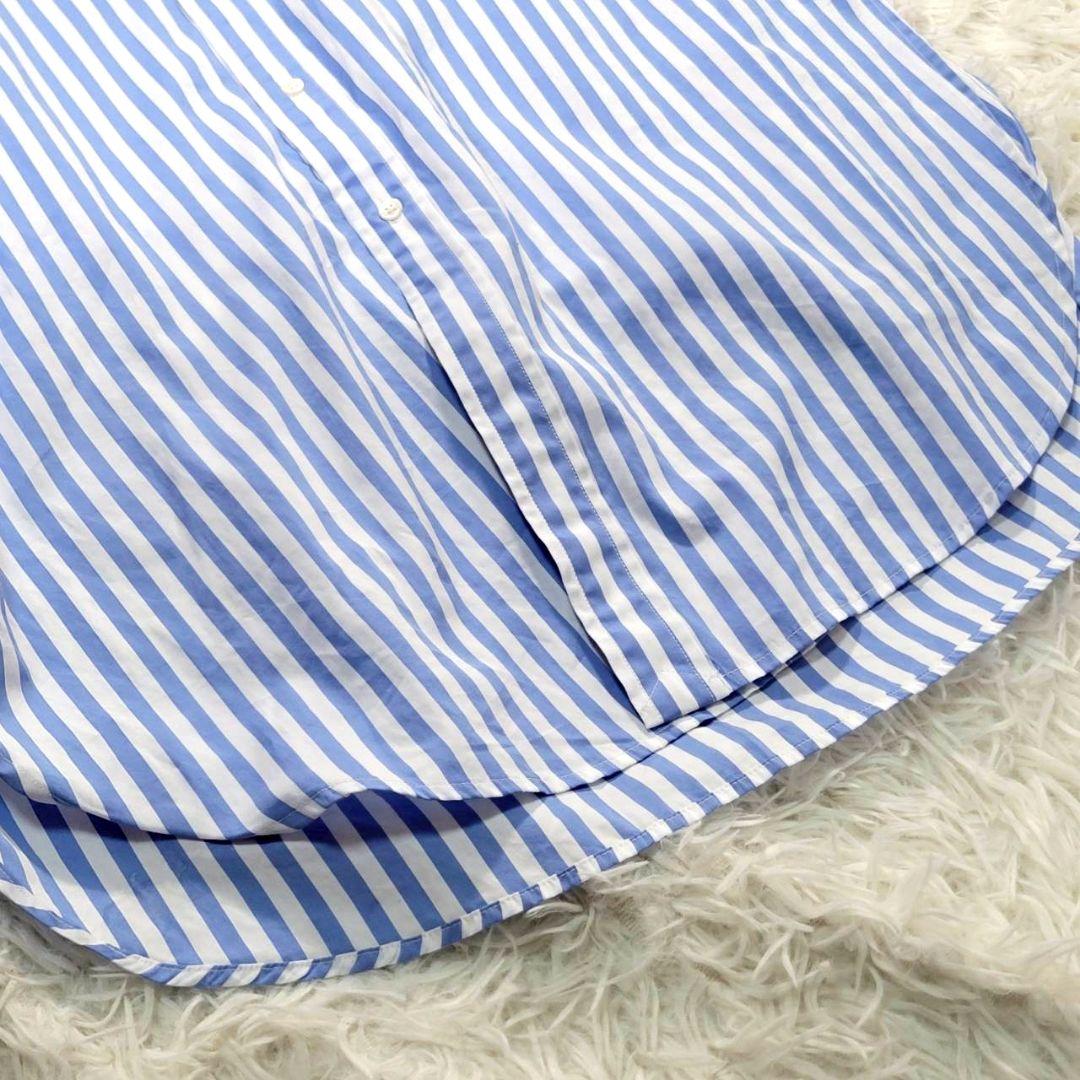 完売品・美品☆ラルフローレン　ストライプ　シャツワンピース　ウエストリボン　半袖