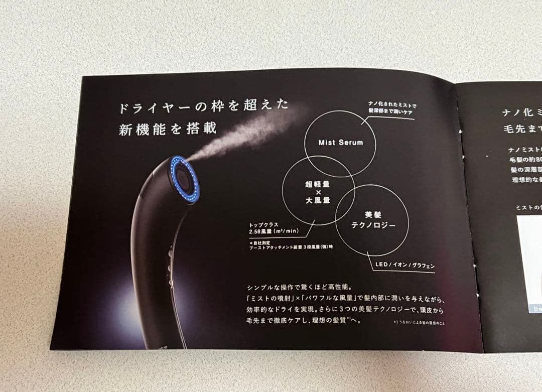 Brighteブライト シャワードライヤー ミストドライヤー（ 取説あり）