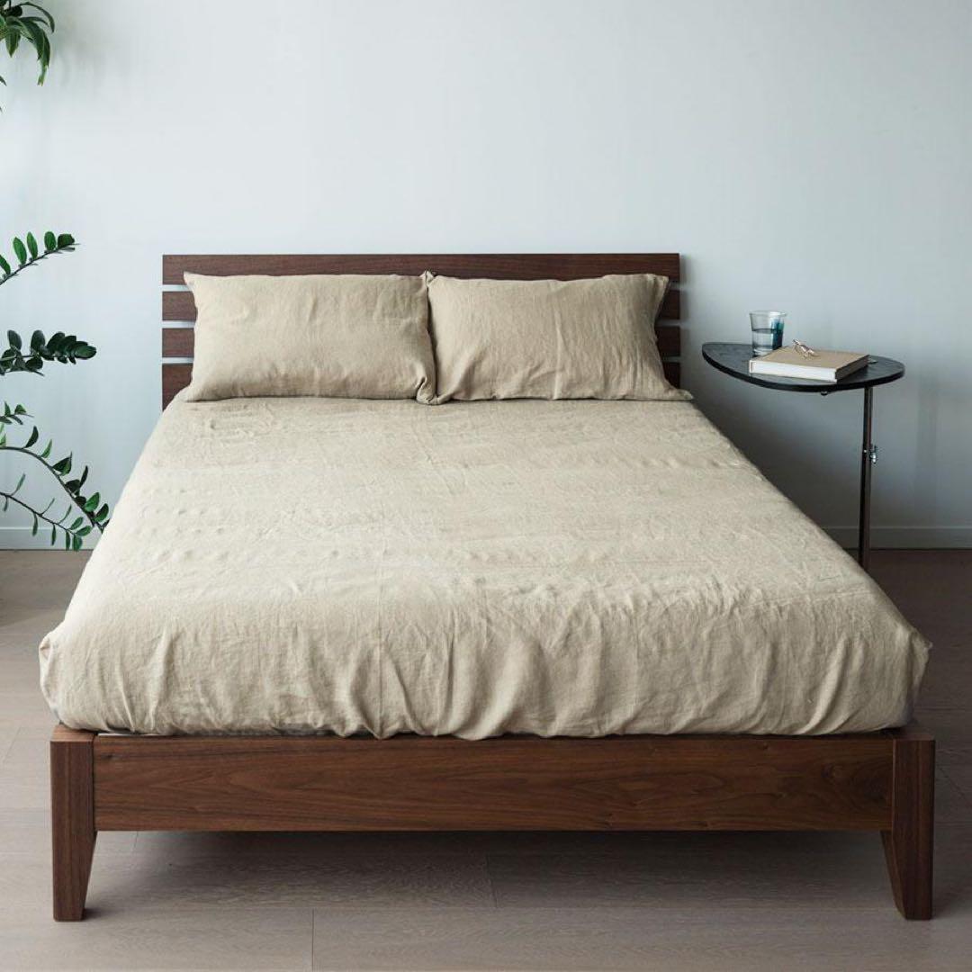 ACTUS quiet ボックスシーツ　サンド　ウォッシュリネン　シングル