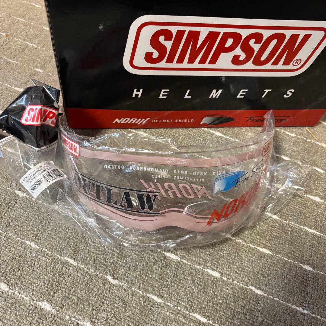 SIMSON OUTLAW 57㎝フルフェイスWHT【ミラーシールドつき】