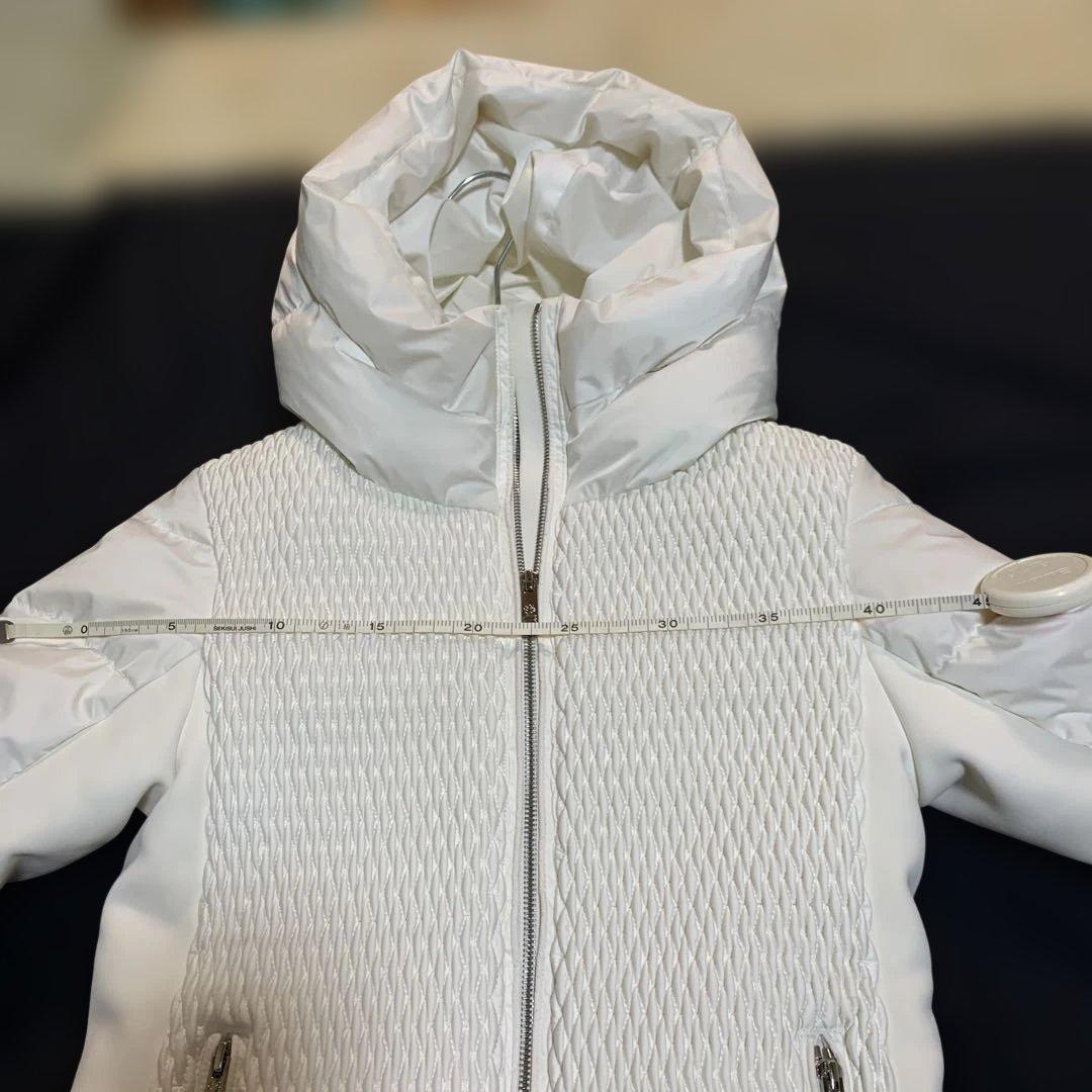 fusalp スキーウェアフード付きホワイトダウンジャケット