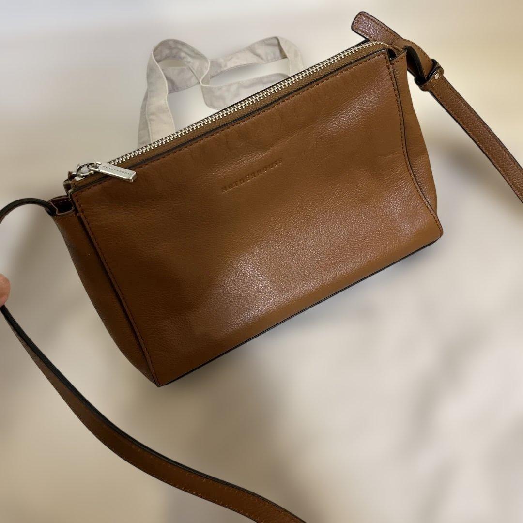 MOTHERHOUSE マザーハウス　キャメル　ショルダーバッグ　レザー　美品