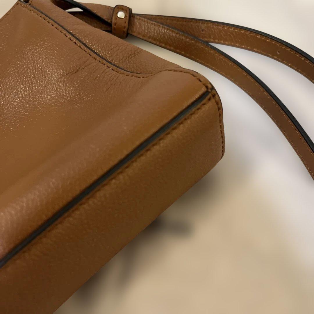 MOTHERHOUSE マザーハウス　キャメル　ショルダーバッグ　レザー　美品