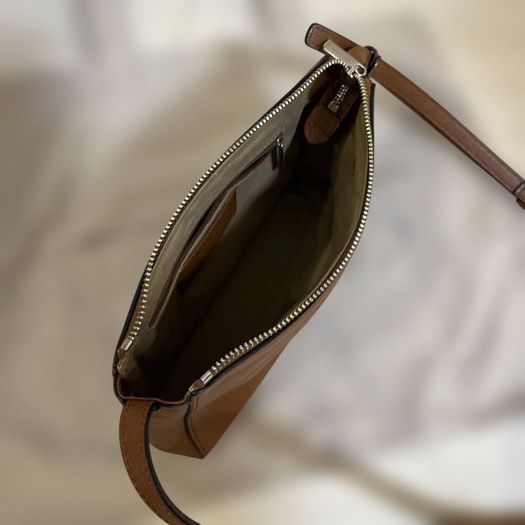 MOTHERHOUSE マザーハウス　キャメル　ショルダーバッグ　レザー　美品