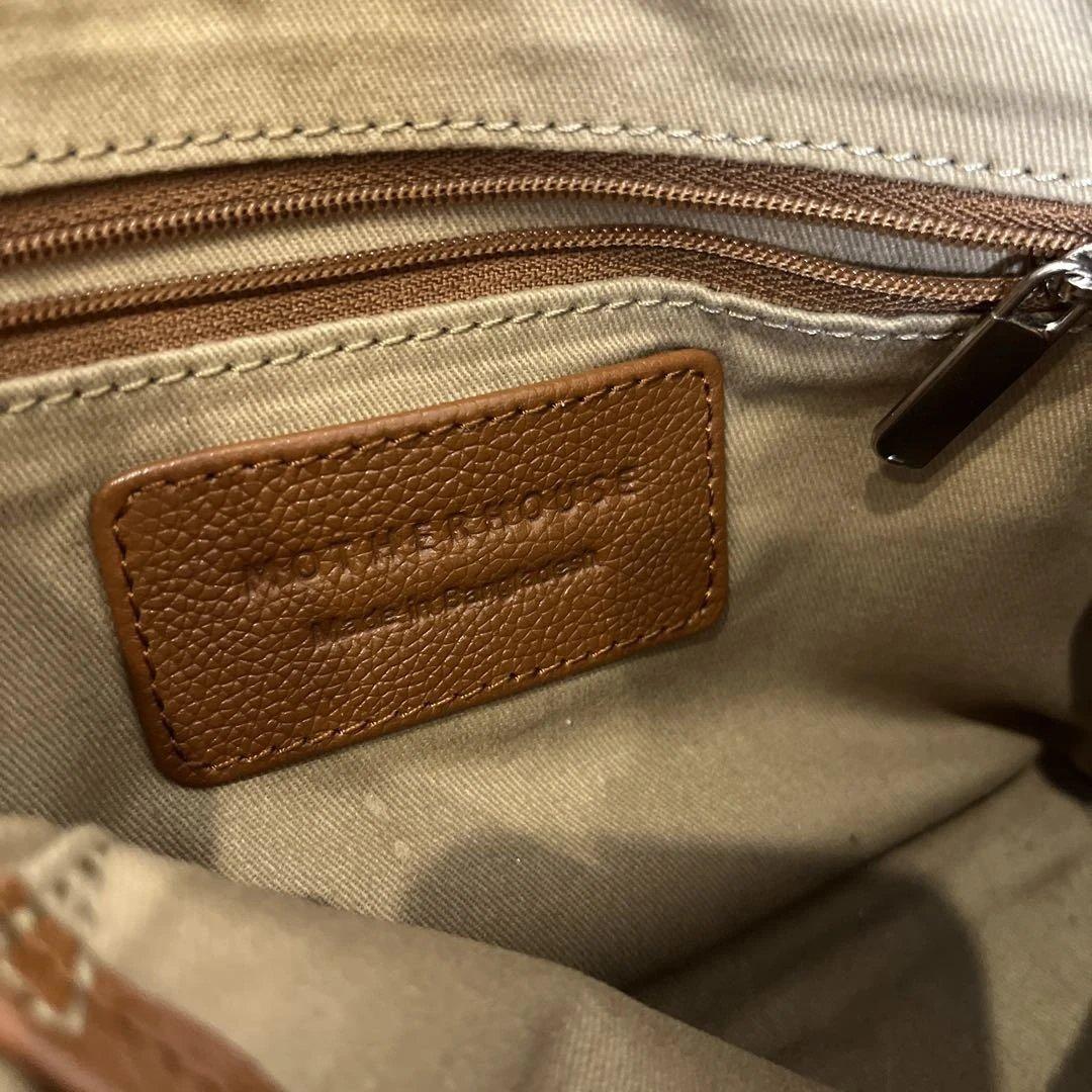 MOTHERHOUSE マザーハウス　キャメル　ショルダーバッグ　レザー　美品