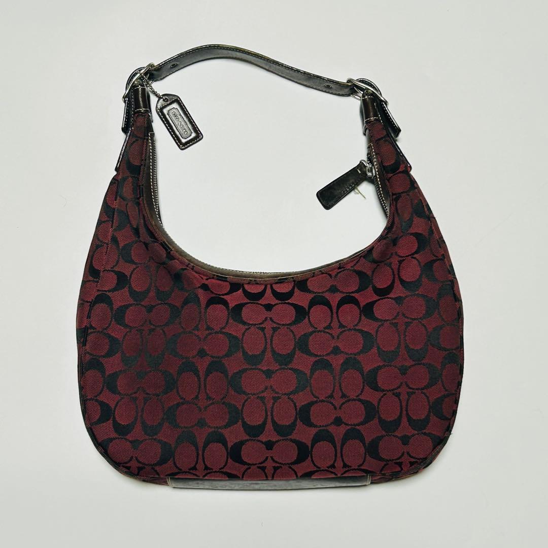 バッグ Coach Half Moon Signature Shoulder Bag