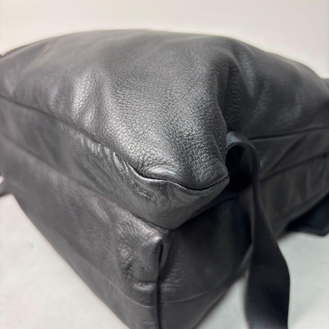 美品✨chi.wata リュック レザー 幾何学 本革 ブラック チワタ A4◎