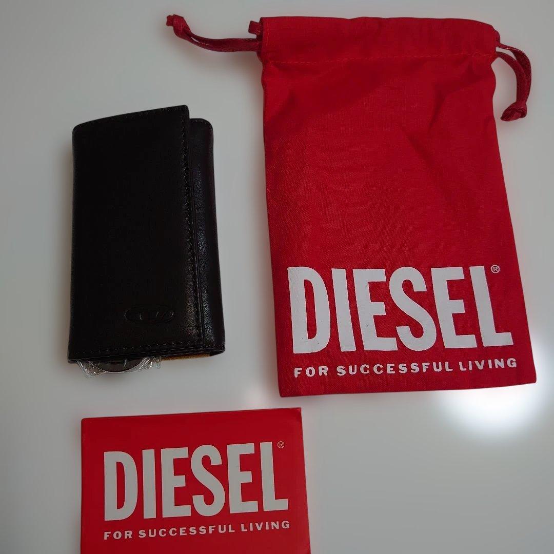 DIESEL ブラウンレザー キーケース