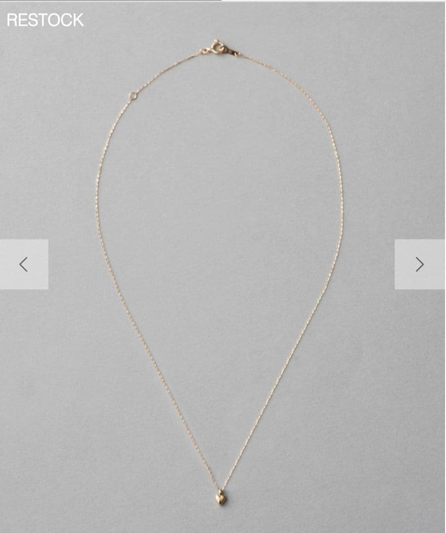 ete　K18　ハート　ネックレス　購入証明書　ケース付き