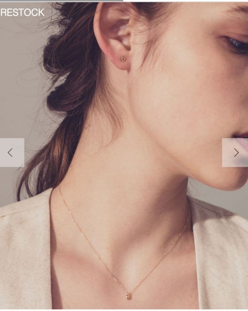 ete　K18　ハート　ネックレス　購入証明書　ケース付き