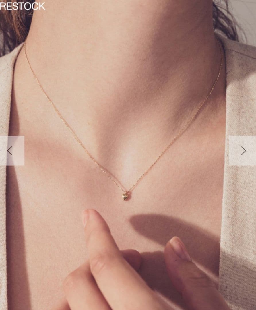 ete　K18　ハート　ネックレス　購入証明書　ケース付き