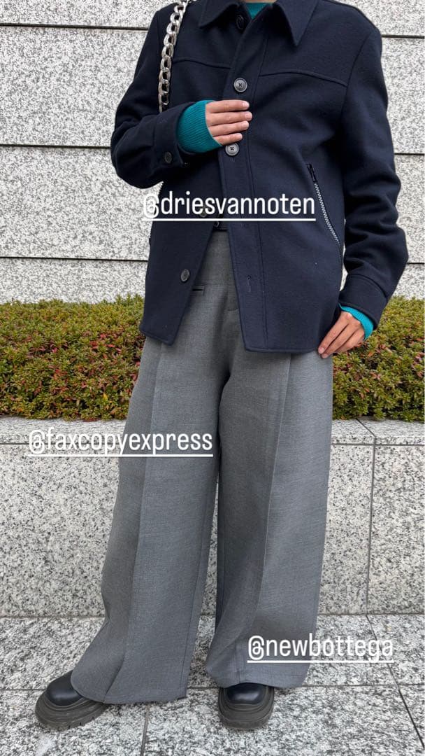 DRIES VAN NOTEN WOOL JACKET COAT ネイ