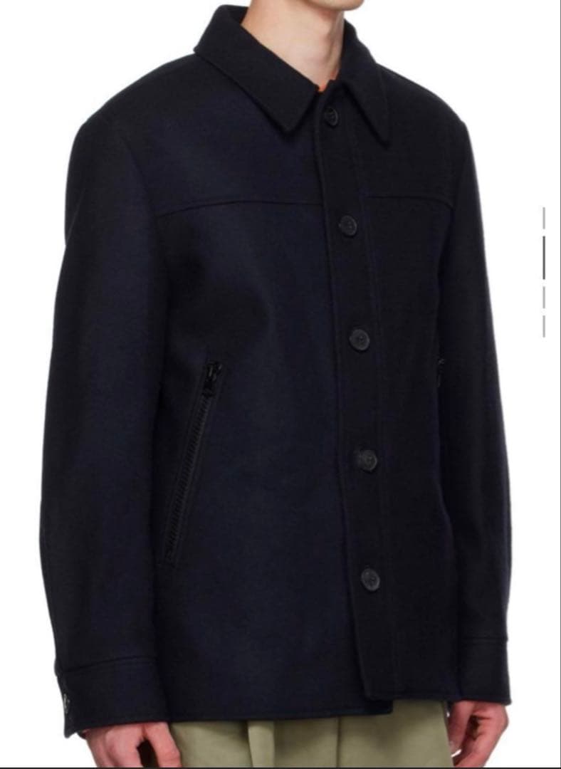 DRIES VAN NOTEN WOOL JACKET COAT ネイ