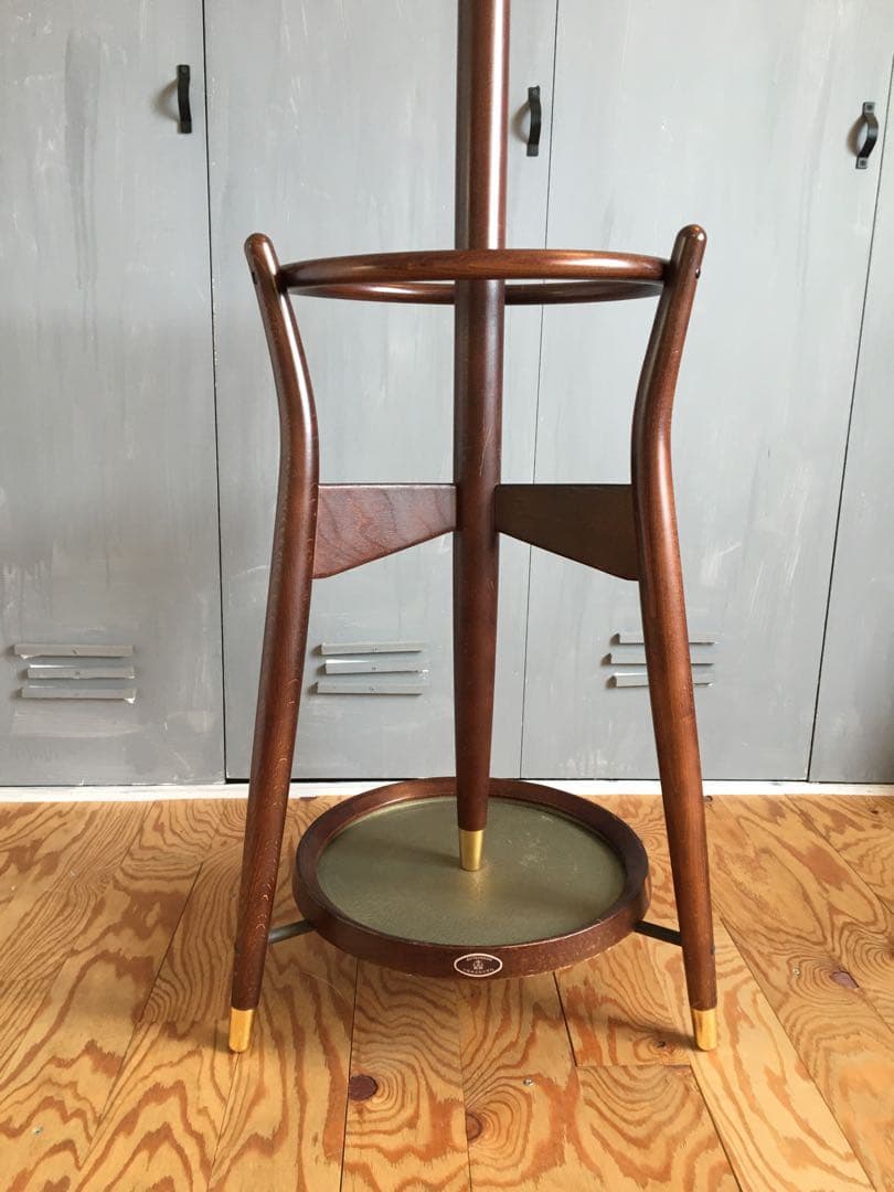 秋田木工 ポールハンガー コート掛け ビンテージ カリモク キツツキ 柏木工