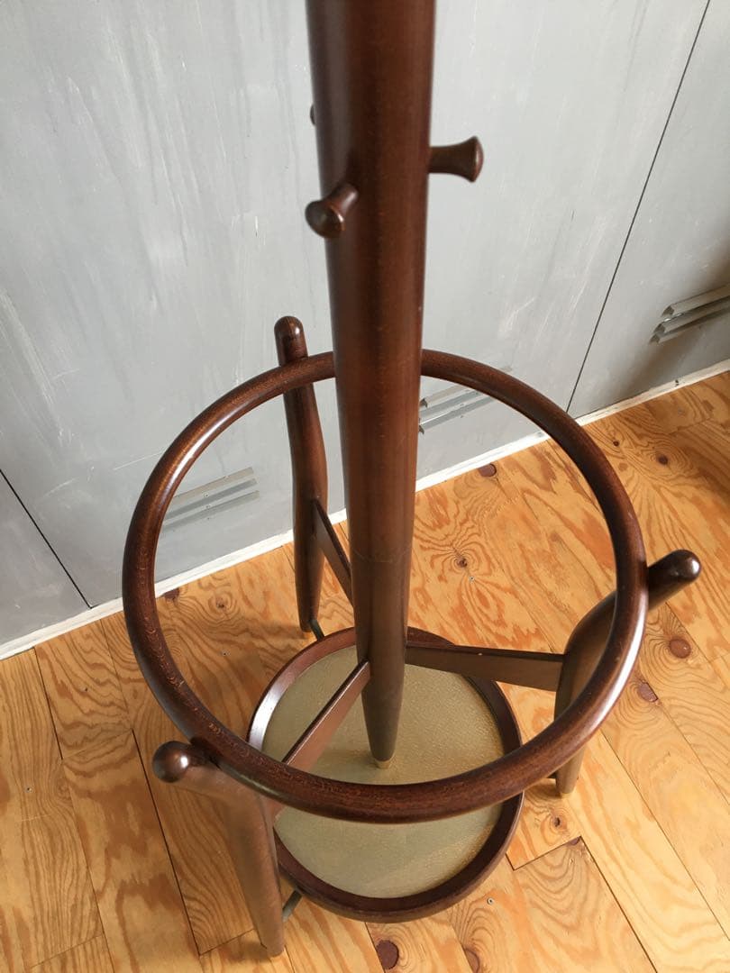 秋田木工 ポールハンガー コート掛け ビンテージ カリモク キツツキ 柏木工