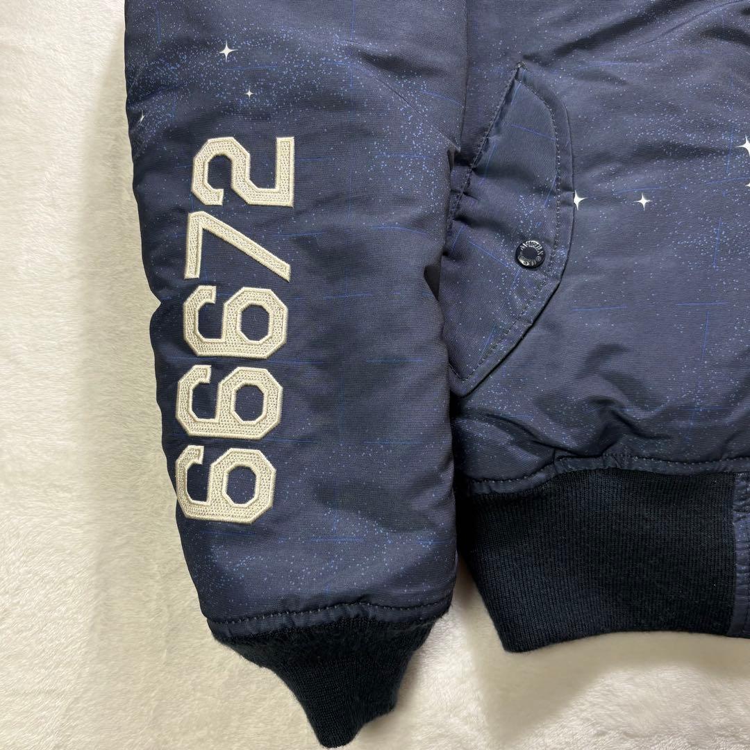 【L・極美品】AVIREX MA-1 X-15 フライトジャケット ネイビー