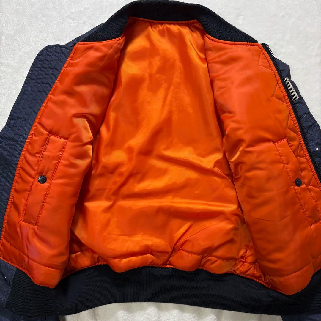 【L・極美品】AVIREX MA-1 X-15 フライトジャケット ネイビー