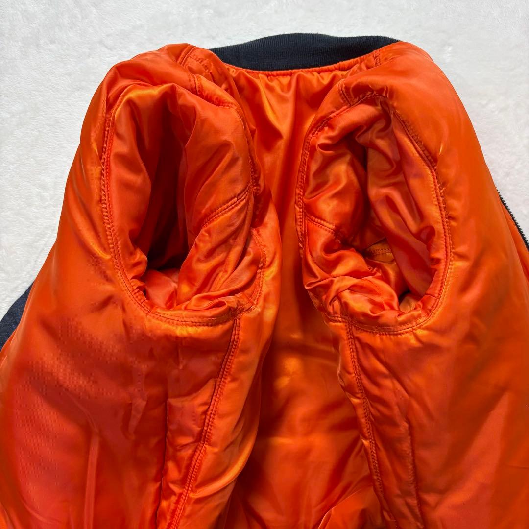 【L・極美品】AVIREX MA-1 X-15 フライトジャケット ネイビー