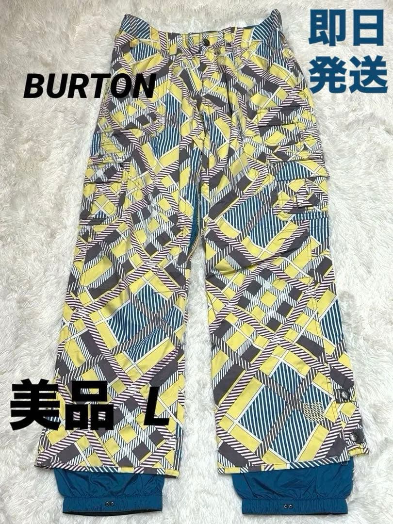 【美品】BURTON バートン スノーボードウェア パンツ チェック柄 メンズL