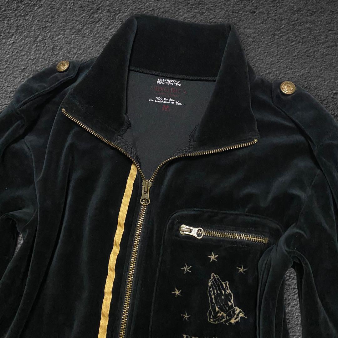 トップス VERONICA skull Napoleon velour jacket