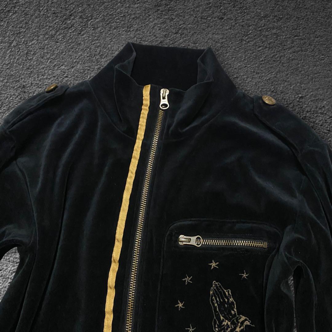 トップス VERONICA skull Napoleon velour jacket