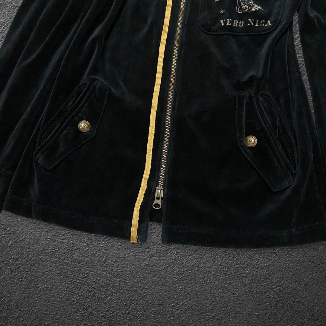 トップス VERONICA skull Napoleon velour jacket