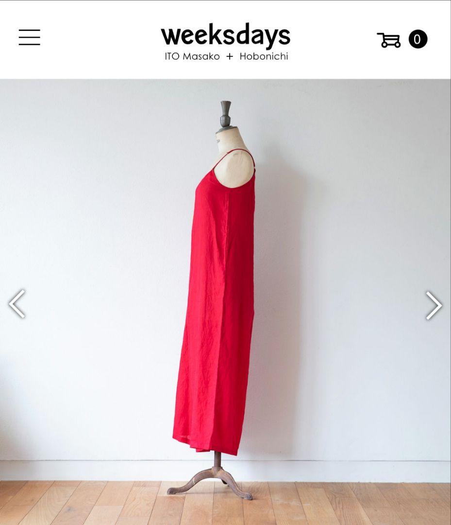 fog linen work レッド リネン サロペット　ほぼ日