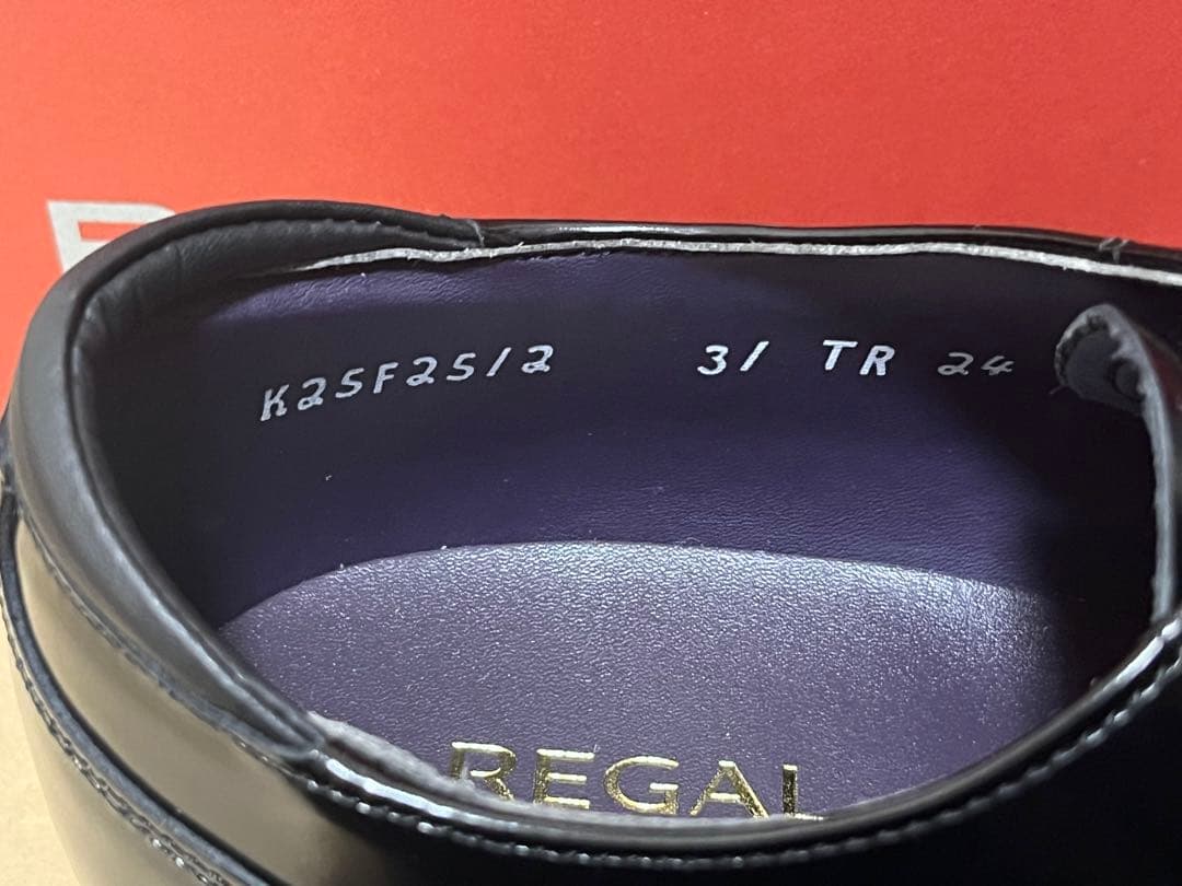 REGAL ブラック ドレスシューズ 3/TR 24