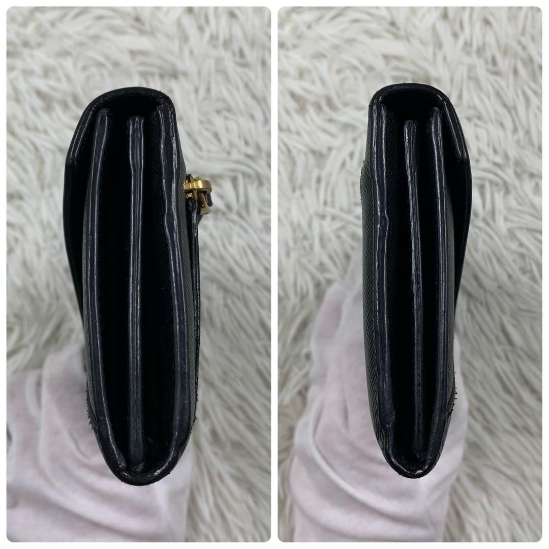 【✨極美品✨】プラダ 長財布 レター サフィアーノレザー ブラック